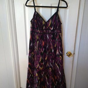 Style&Co. Women Dress Size 8 Printed Spaghetti Straps Maxi